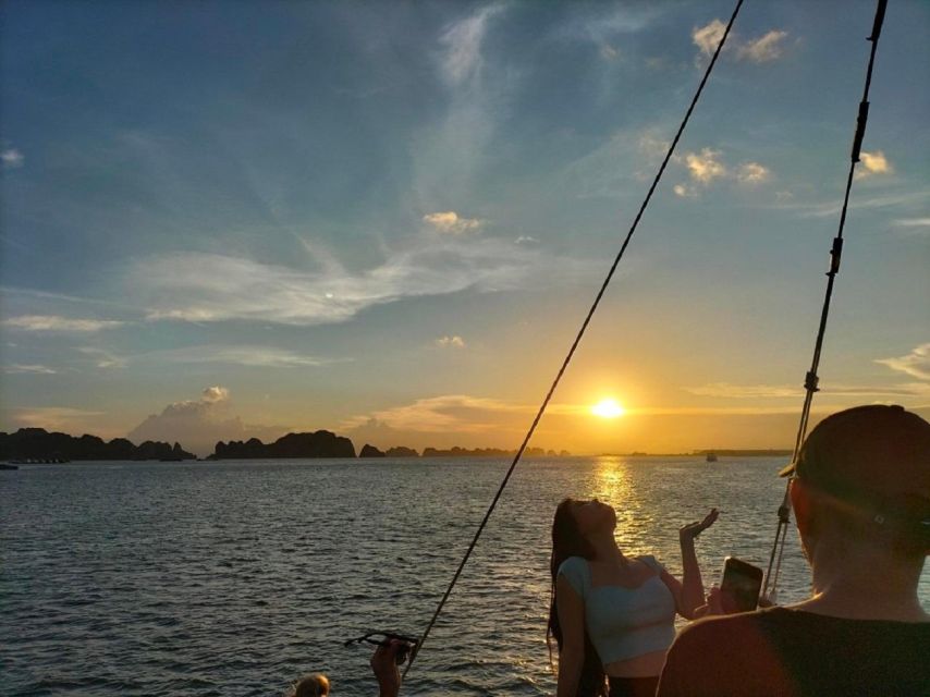 Hanoi: 3-Day Ninh Binh, Ha Long, & Lan Ha Bay 5-Star Cruise - Day 2: Lan Ha Bay cruising, cave and beach options, plus spring rolls at sunset