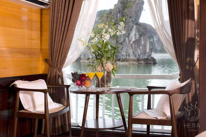 Hanoi: 3D2N Ha Long, Lan Ha Bay by Hera Grand Luxury Cruise - Day 1: Hanoi to Surprising Cave and Titop Island, with cooking and sundeck time