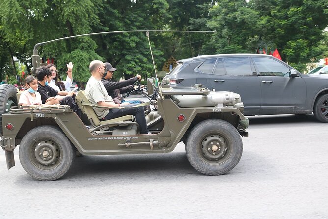 Hanoi City Tour Highlight, Train Street Combine visit Countryside - Getting picked up and using the jeep smartly
