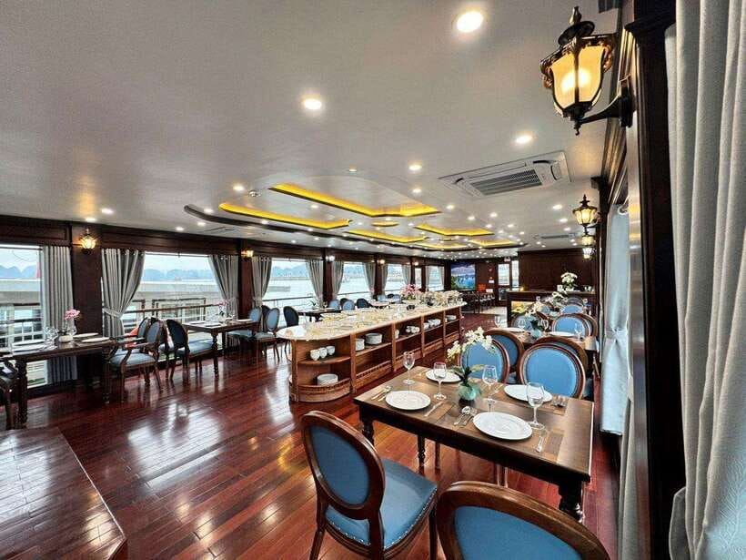 Hanoi: Ha Long Bay Day Trip - Luxury Cruise & Buffet Lunch - Sung Sot Cave: big stairs, big payoff
