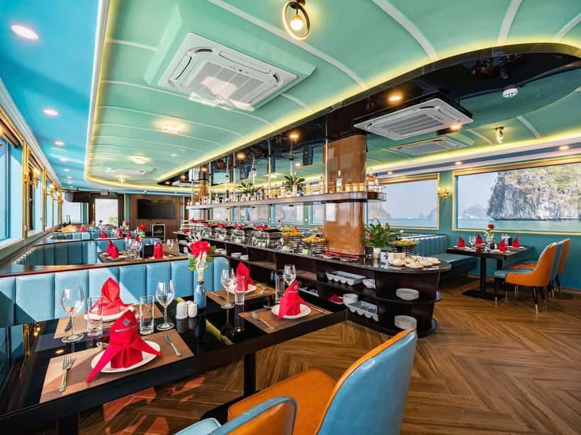 Hanoi: Ha Long Bay Full Day Trip - Amethyst Luxury Cruise - Food on Board: Lunch That Fills You Up, Plus a Note on Drinks