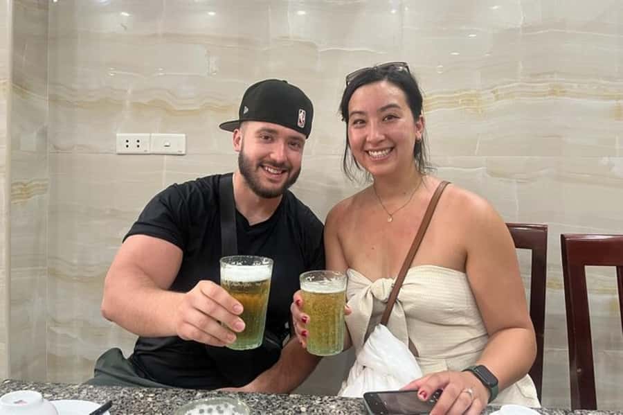 Hanoi Local Fresh Beer and Culinary Tour with Train Street - Hang Da Street for Banh Mi and Saigon Beer, then the Train Street payoff