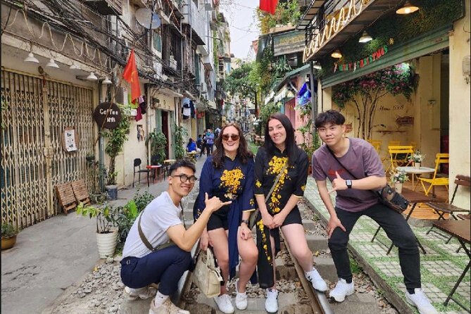 Hanoi Walking Street Food Tour with Train-Street Visit - Train Street: egg coffee, waiting, and the big moment