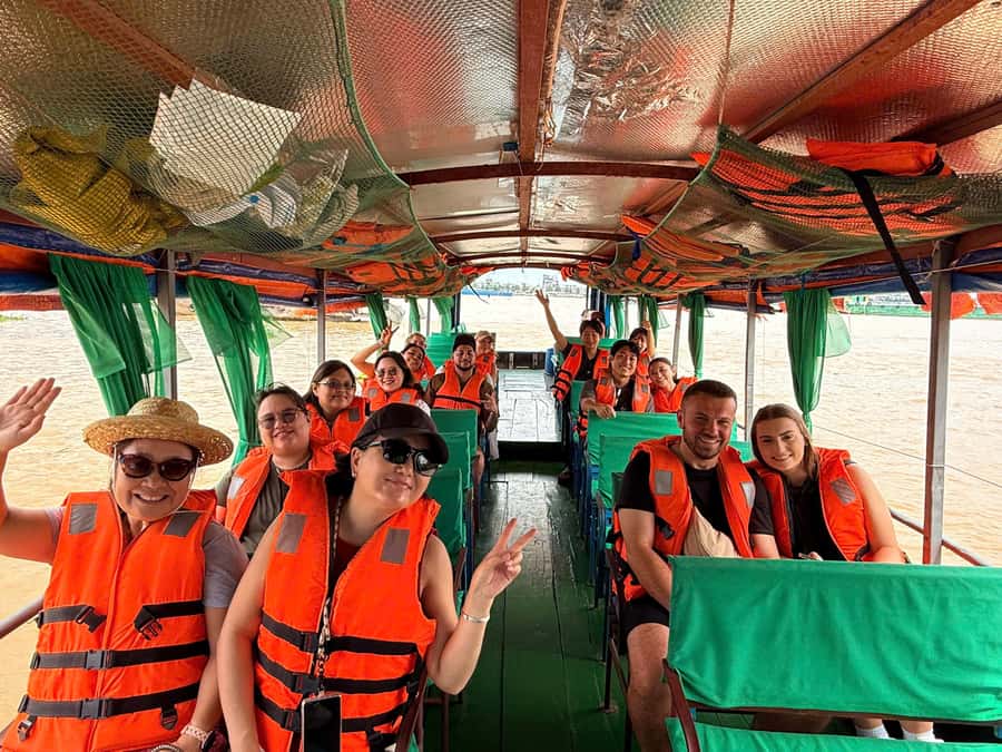HCM: Authentic Mekong Delta - Boat, TukTuk, Khot Cake Making - Boat rides on the Mekong: motorboat, rowing boat, and river views