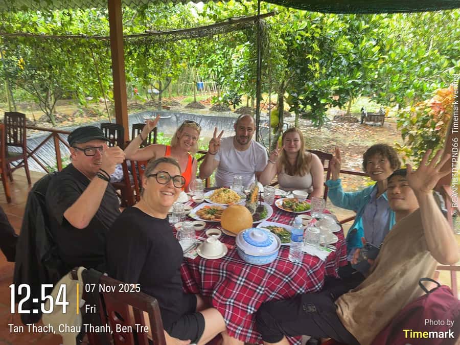 HCM: Authentic Mekong Delta - Boat, TukTuk, Khot Cake Making - Bánh khọt cooking class and Southern Vietnamese folk music