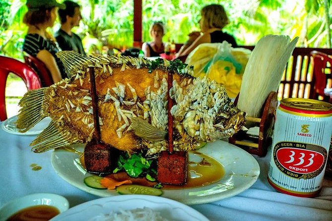 HCM:Mekong Delta Boat,Khotcake cooking Coconut Village,SmallGroup - The coconut village rides and cycling time