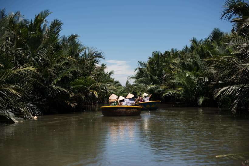 Hoi An: Basket Boat Riding at Bay mau coconut village - First Stop: Bay Mau Coconut Forest Water Time