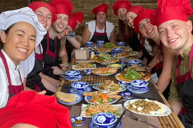 Hoi An Cooking Class(Local market,Basket Boat,Fishing & Cooking) - Bay Mau Coconut Forest and Coconut Village: boats, palms, and crab hunting