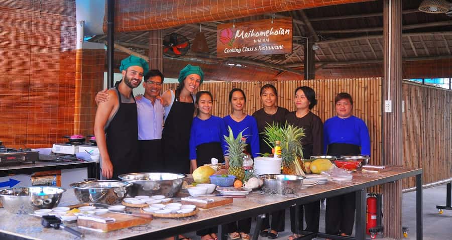 Hoi An Cooking Class With Market and Bamboo Basket Boat Tour - Bay Mau Coconut Village and the Round Bamboo Basket Boat Ride