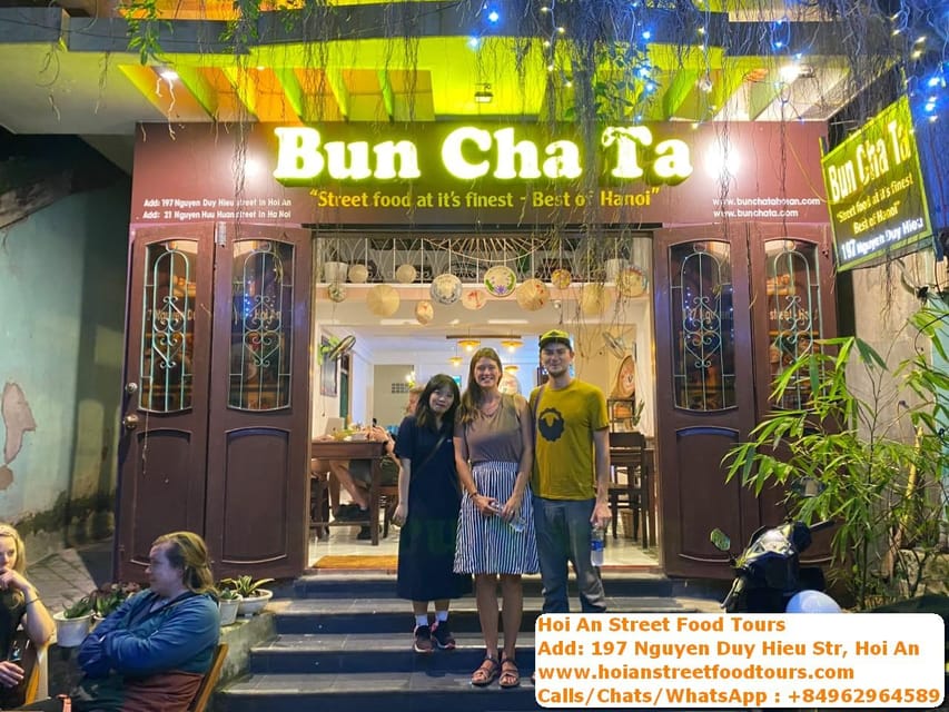 Hoi an food tour with 8 different street food tasting - Stop 1 at Bun Cha Ta: Spring Rolls and Egg Coffee First
