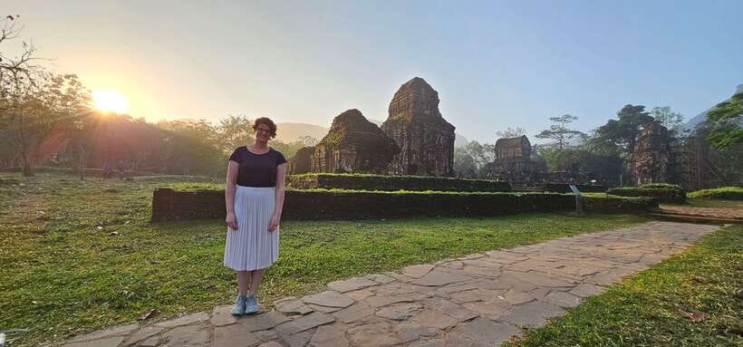 Hoi An: My Son Sanctuary Early Morning w. Champa Food Brunch - Sunrise My Son is about light, calm, and real breathing room