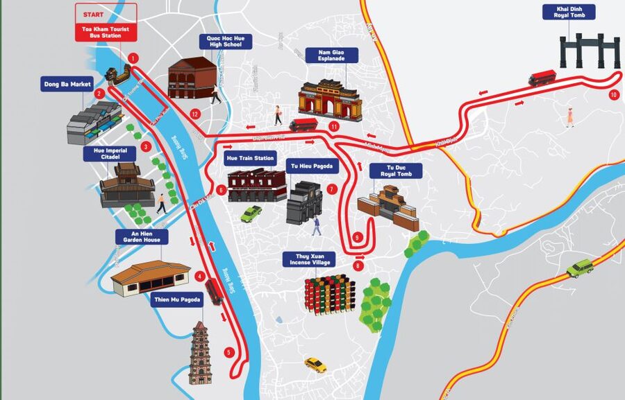 Hue: City Sightseeing Hop-On Hop-Off Bus Tour - The Stop List That Lets You Build a Smart Day