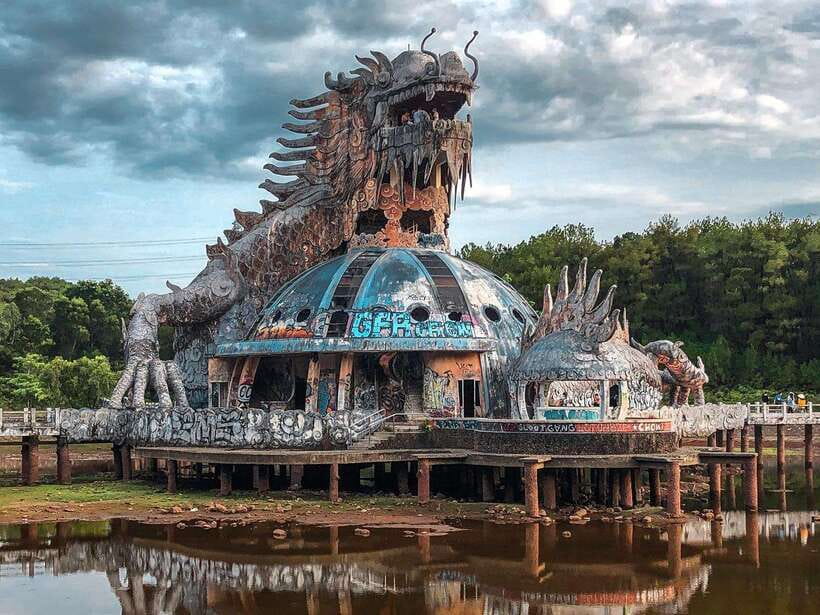 Hue Private Tour with Local Guide – Customize Your Itinerary - Thuy Tien Lake, the abandoned water park dragon: strange and memorable