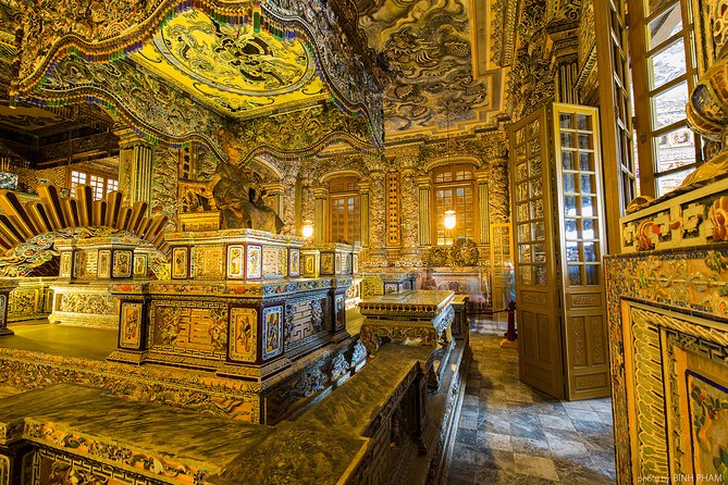 Imperial Hue And Hai Van Pass Full-day Tour - Khai Dinh Tomb: mosaics, feng shui logic, and more stairs