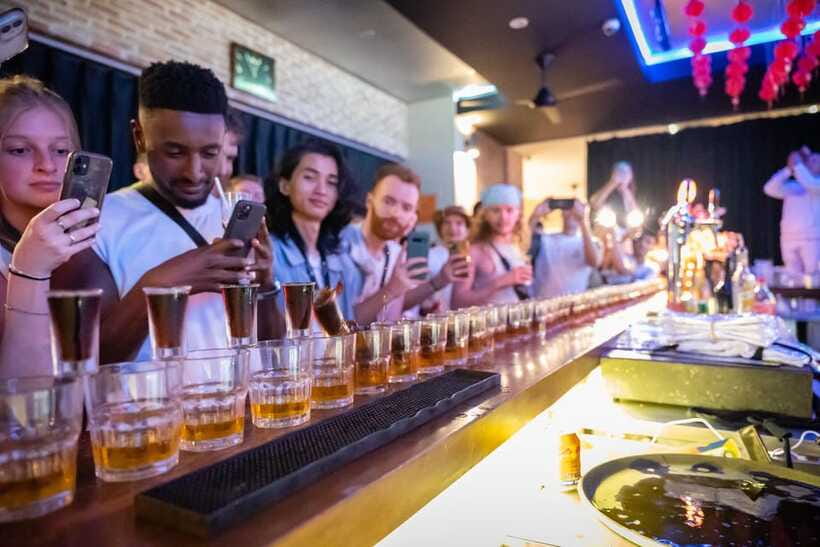 Mad Monkey Hoi An Pub Crawl-Free shot on arrival at each bar - Why Not Bar to close: one more shot and a last push