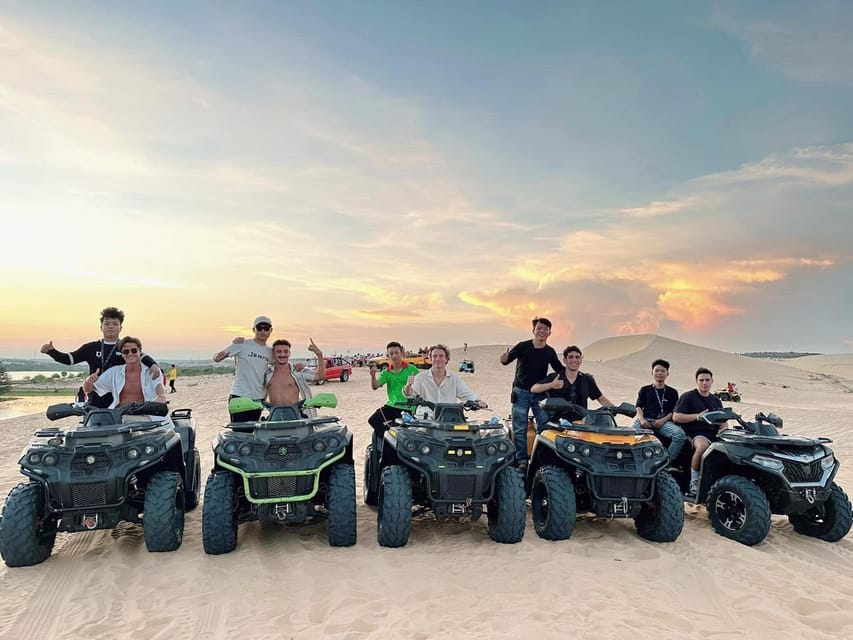 Mui Ne special: Quad Bike ATV drive by yourself+ Jeep &Guide - Red Sand Dunes hill climb during sunset option