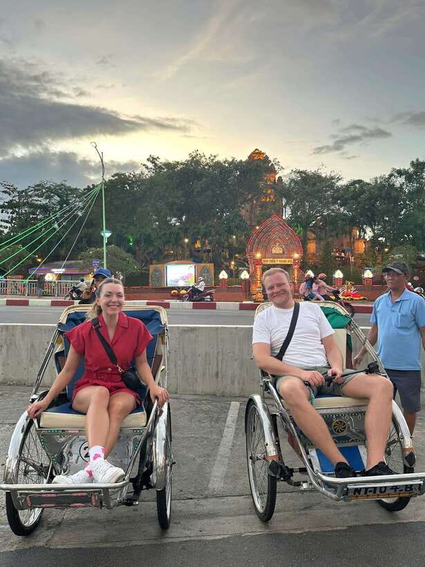 Nha Trang After Dark by Cyclo (Pedicab) - Stop 1: Banh can and wrap-and-roll near Cham Po Nagar