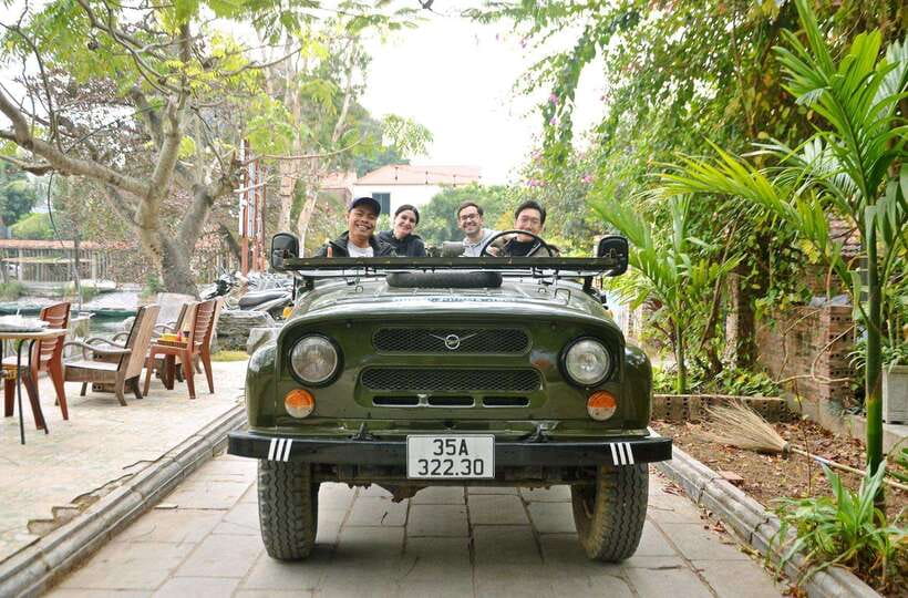 Ninh Binh Jeep tour:2 hours visit Bich Dong, Thai Vi temple - Bich Dong Pagoda: limestone views, stairs, and a cave stop