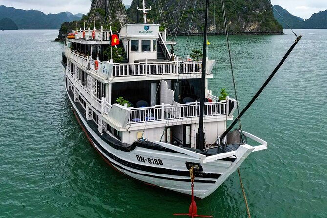 Oasis Bay Party Cruise 3 Days 2 Nights - Ha Long Bay Tour - Halong Bay activities that actually matter: kayaking, jacuzzi time, and trampoline fun
