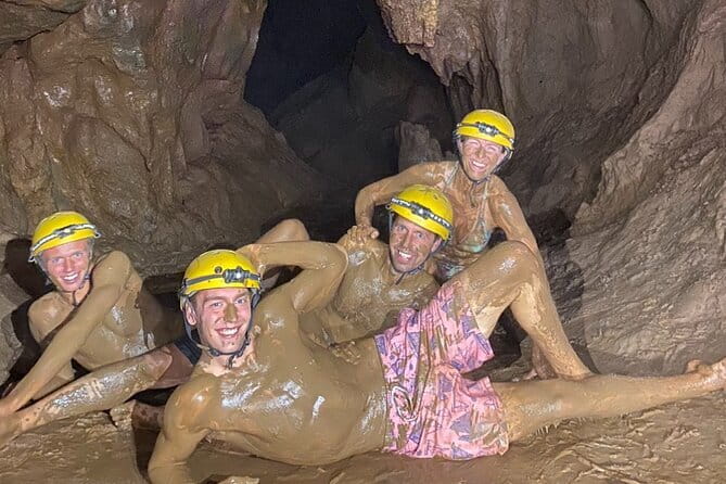 Paradise Cave & Dark Cave 1 Day - Deluxe Small Group - Mud baths inside the cave: buoyant mud fighting and what to expect safely