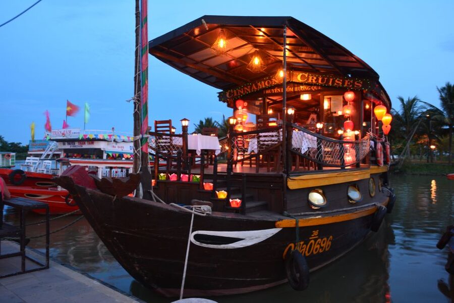 Romantic Sunset Dinner Cruise in Hoi An - Meeting the team at Cinnamon Cruises pier before boarding