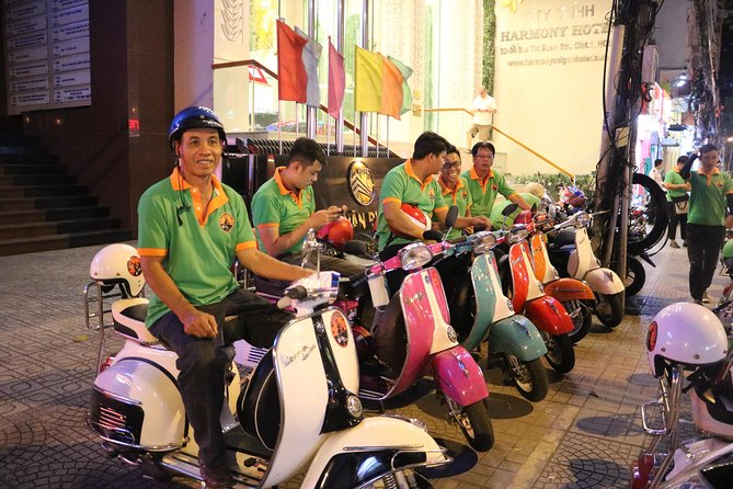 Saigon After Dark Vespa Street Food Tour + Live Music 4 hours - Stop 1 at the coffee shop: joining the group and setting the pace