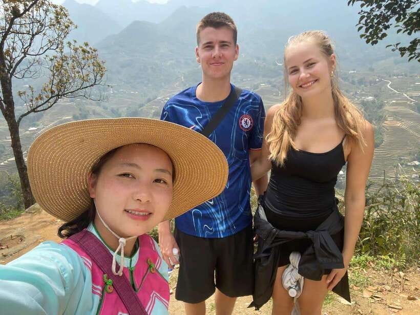 Sapa Silver Waterfall And O Quy Ho Pass Tour By Motorbike - O Long tea plantations and buffalo on the way to higher roads