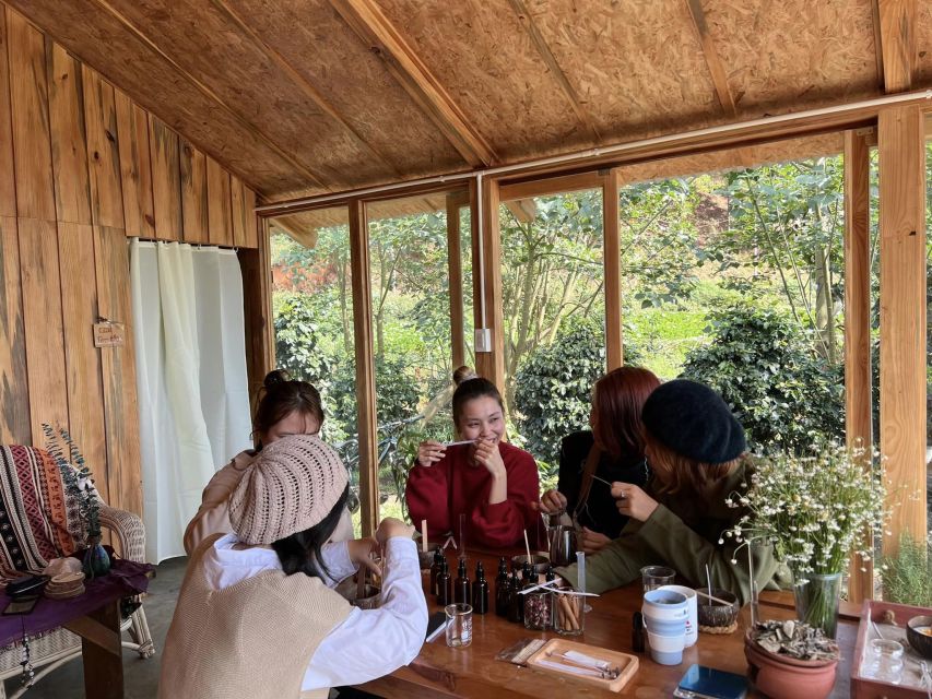Scented candle workshop at Twin Beans Farm - Da Lat suburb - Herb garden tour, coffee plantation visit, and what you learn by sniffing