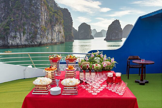 Sea Lion Luxury 5-Star Halong Day Cruise,Buffet Lunch,Shuttle Bus - Buffet Lunch and Sunset Party: What’s Included, What to Expect
