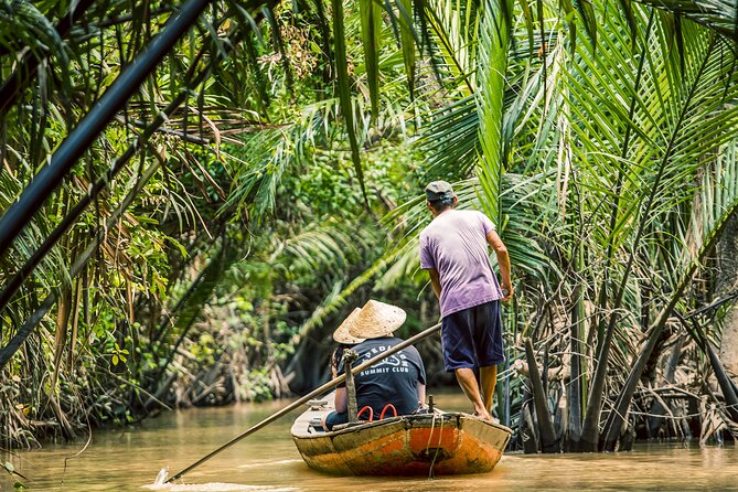 Small-Group Mekong Delta Day Trip: Boat Ride, Cottages & Pagoda - Mekong cruising and Rach Mieu Bridge, the big visual moment