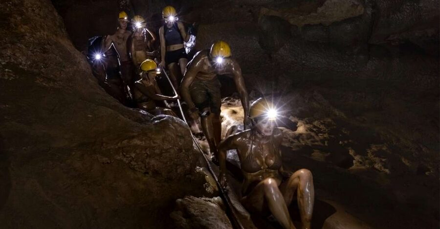 Tour Phong Nha-Ke Bang National Park 2 days 1 night - Dark Cave: Zipline Entry, Thuy Tien Lake Swim, and the Mud Bath Moment