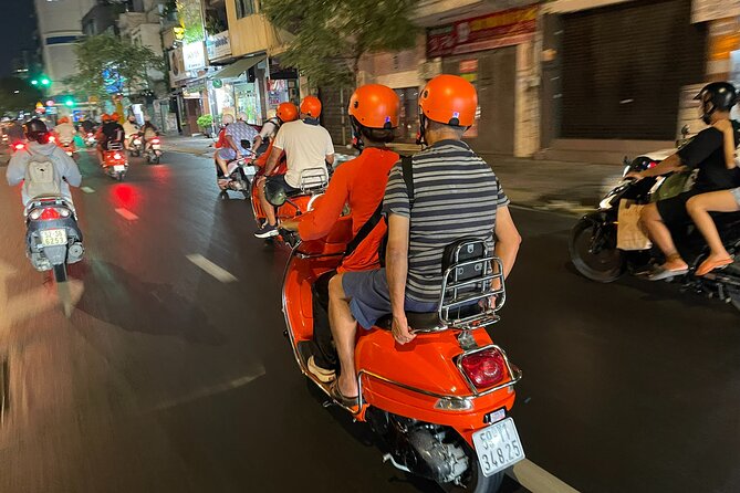 Vespa Female Ao Dai riders Night Street Food + See Train Street - The food and drink value, explained in plain terms